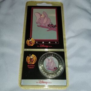 Disney Dumbo Decades Coin 1941 Timothy Mouse Magic Feather Crow Fats Dopey Speck